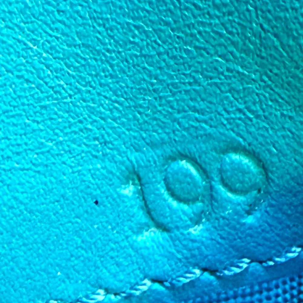 IN BOX! MIU MIU Blue Lagoon Continental Italian Croc Leather Long Snap Wallet - Picture 11 of 16